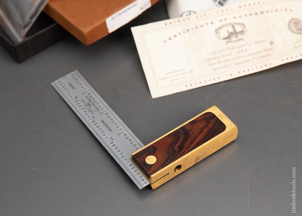 BRIDGE CITY TOOL WORKS AS-5 Rosewood Adjustable Square MIB - 95127