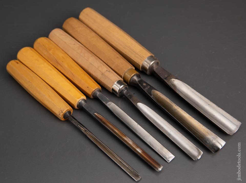 Very Clean Set of 6 Carving Chisels - 95133