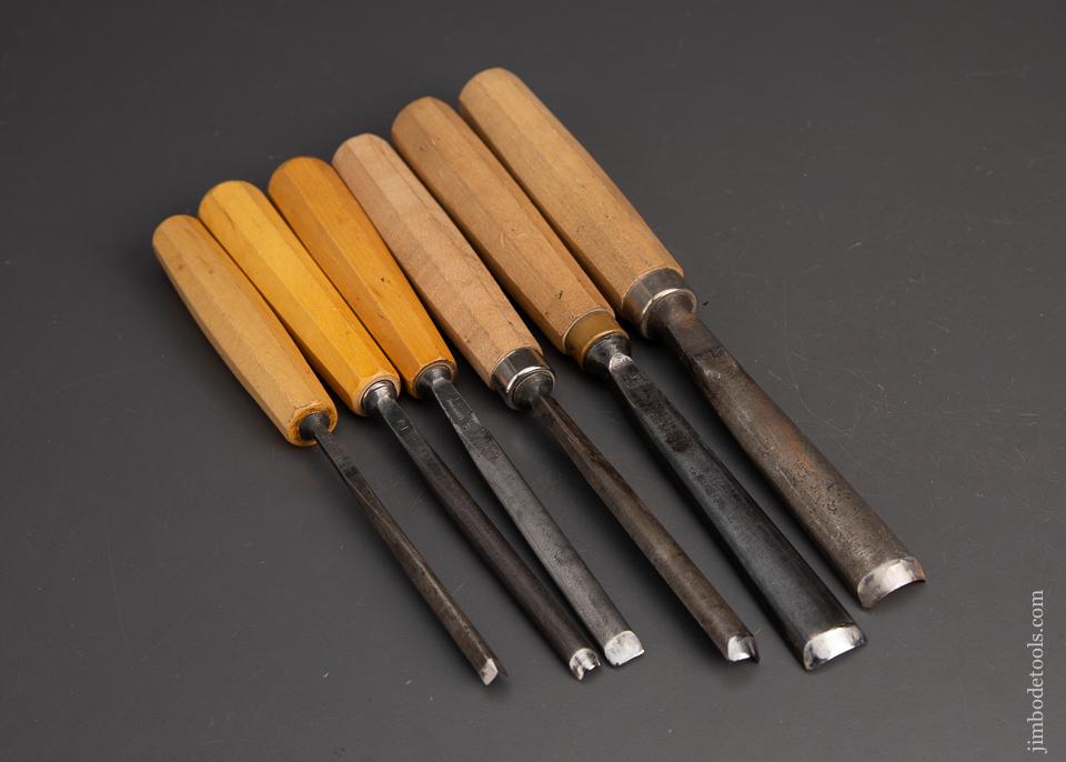 Very Clean Set of 6 Carving Chisels - 95133