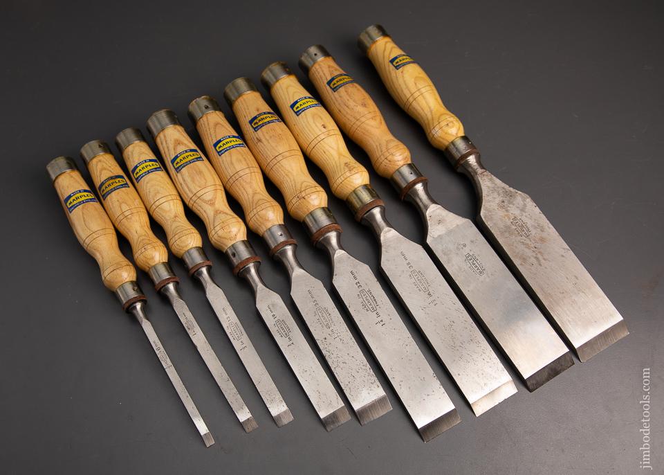 Graduated Set 9 MARPLES Heavy Mortise Chisels MINT! The Last Set of Mortise Chisels You Will Ever Need - 95186