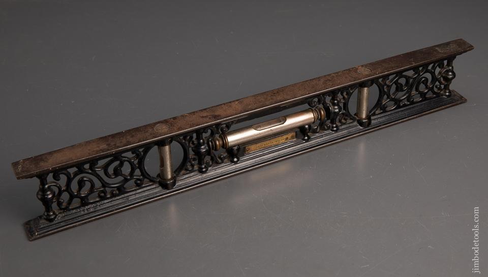 Stunning DAVIS PATENT 1877 and 1883 Ornate Cast Iron Level - 95224