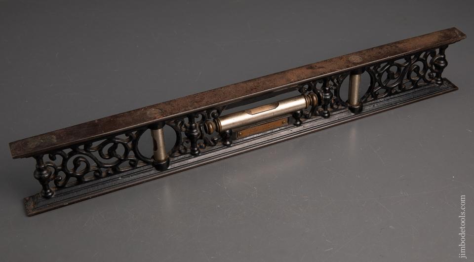 Stunning DAVIS PATENT 1877 and 1883 Ornate Cast Iron Level - 95224