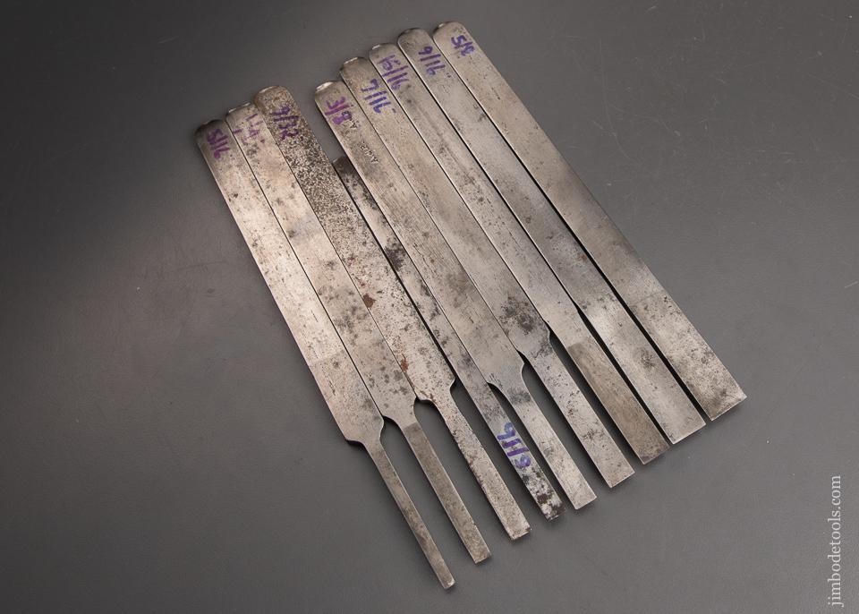 Fine Complete Set of 8 Plow Plane Irons - 95248
