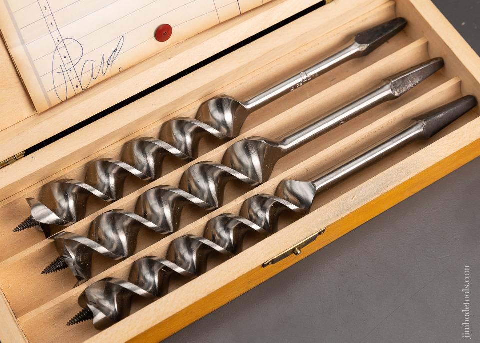 Complete Set of 13 RUSSELL JENNINGS Auger Bits in Original Three Tiered Box - 95251
