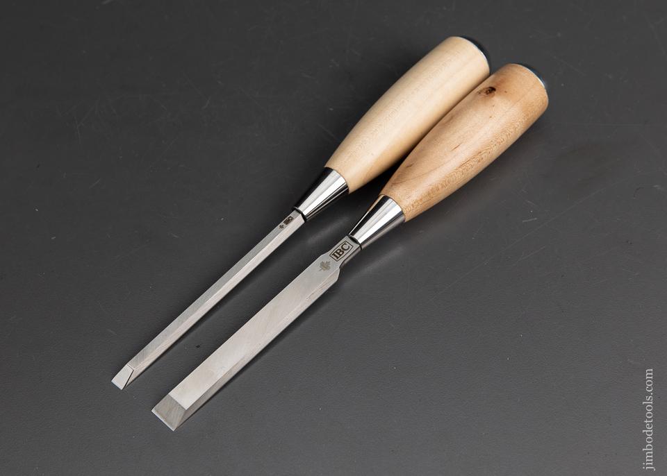 Pair I.B.C. High End Everlasting Type Chisels 1/2 and 1/4 Dead Mint - 95295