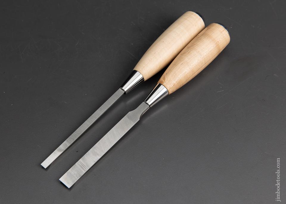 Pair I.B.C. High End Everlasting Type Chisels 1/2 and 1/4 Dead Mint - 95295