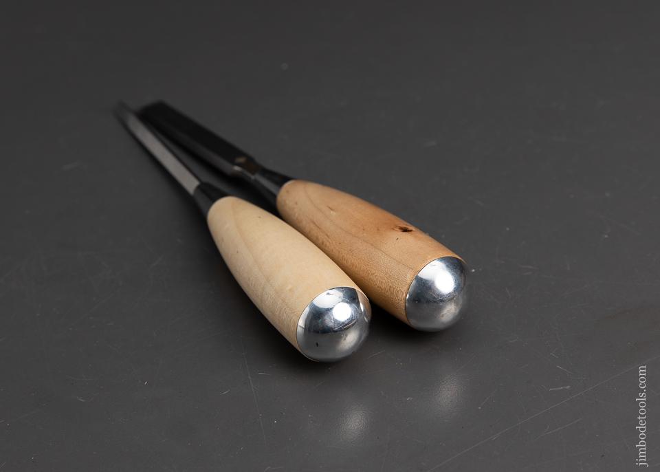 Pair I.B.C. High End Everlasting Type Chisels 1/2 and 1/4 Dead Mint - 95295
