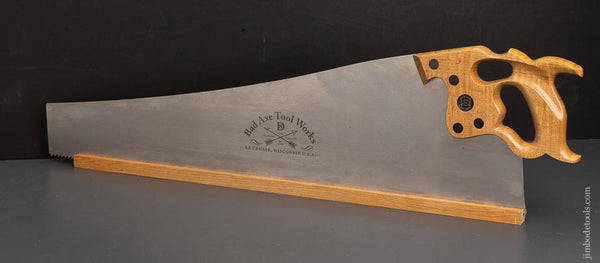 BAD AXE TOOL WORKS D8 Thumbhole Rip Hand Saw MINT - 95296