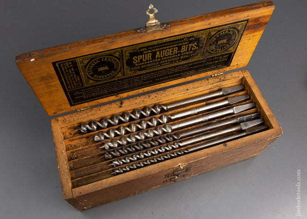 Complete Set of 13 RUSSELL JENNINGS Auger Bits in Original Three Tiered Box - 95339