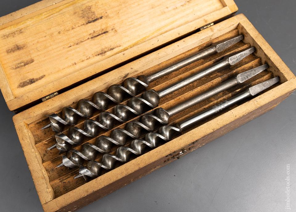Complete Set of 13 RUSSELL JENNINGS Auger Bits in Original Three Tiered Box - 95339