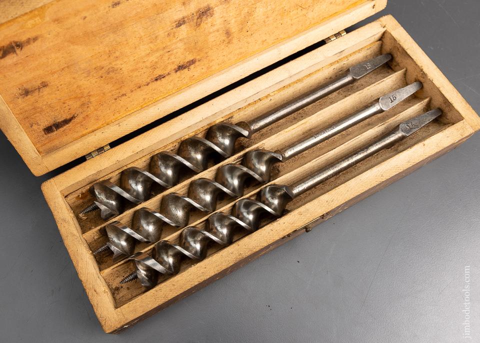 Complete Set of 13 RUSSELL JENNINGS Auger Bits in Original Three Tiered Box - 95339