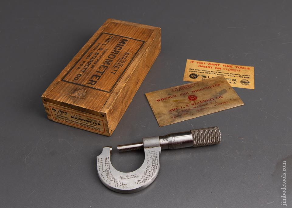 STARRETT No. 309-C 1 inch Micrometer MIB - 95354