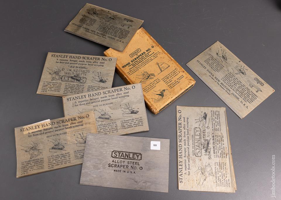 6 STANLEY No. 0 Scraper Blades Mint in Box - 95381