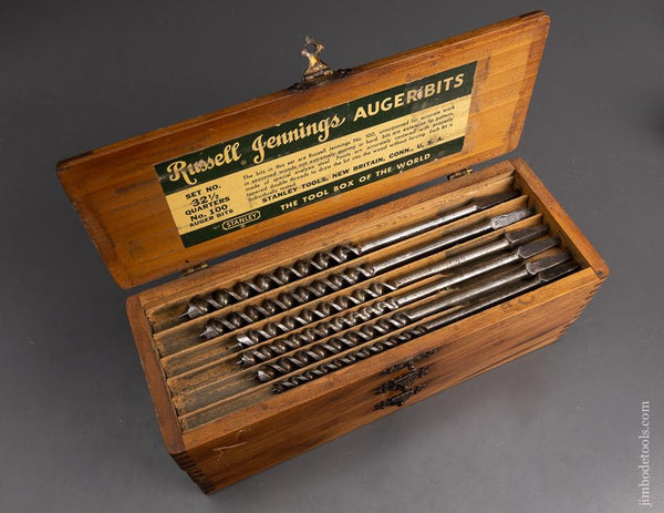 Complete Set of 13 RUSSELL JENNINGS Auger Bits in Original Three Tiered Box