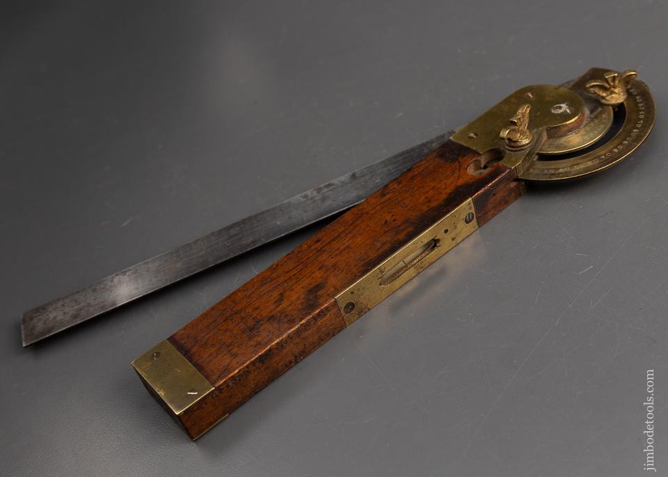 Fancy DISSTON & MORSS PHILADA W.T. FISHER PATENT 1868 Protractor Bevel - 95468