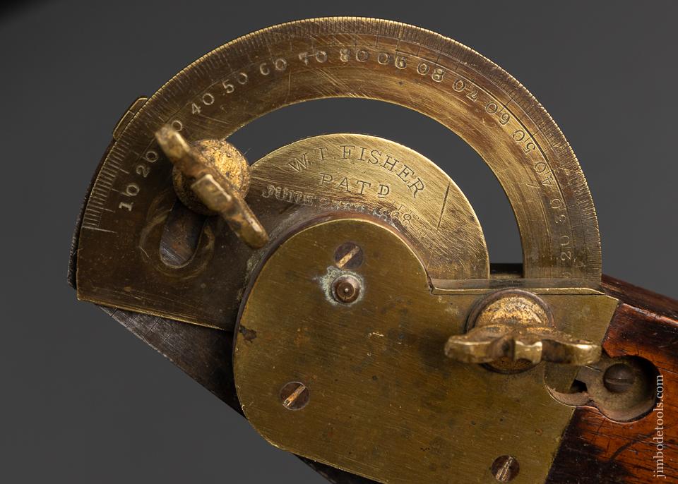 Fancy DISSTON & MORSS PHILADA W.T. FISHER PATENT 1868 Protractor Bevel - 95468