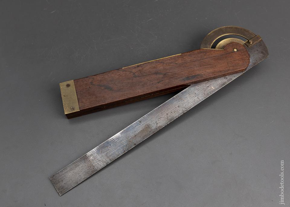 Fancy DISSTON & MORSS PHILADA W.T. FISHER PATENT 1868 Protractor Bevel - 95468
