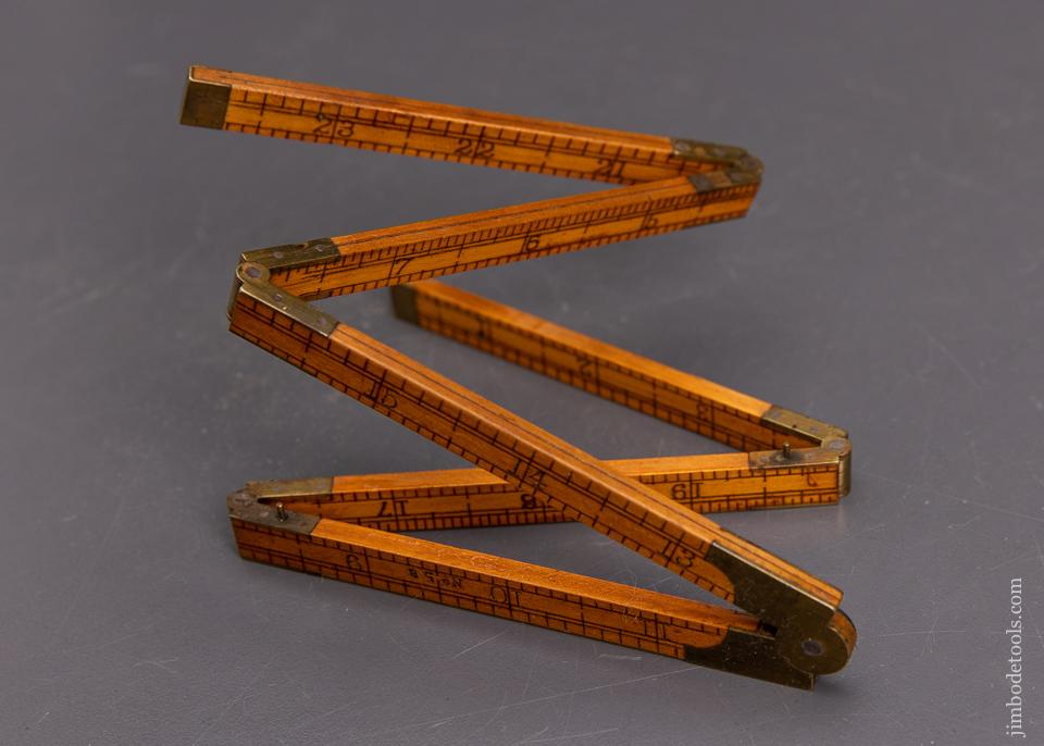 Rare and Fine STANLEY No. 58 Six Fold Boxwood Rule - 95473