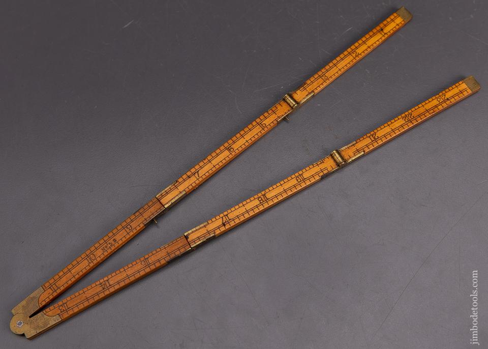 Rare and Fine STANLEY No. 58 Six Fold Boxwood Rule - 95473