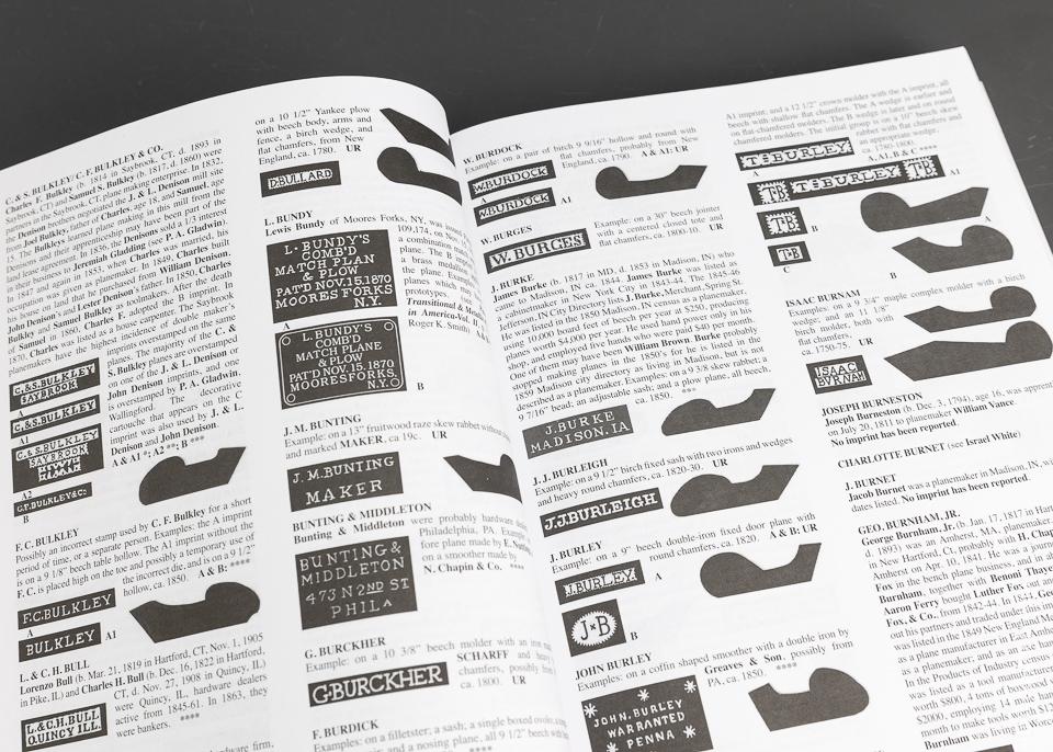 BOOK: A GUIDE TO MAKERS OF AMERICAN WOOD PLANES By Thomas Elliot Fifth Edition - 95474