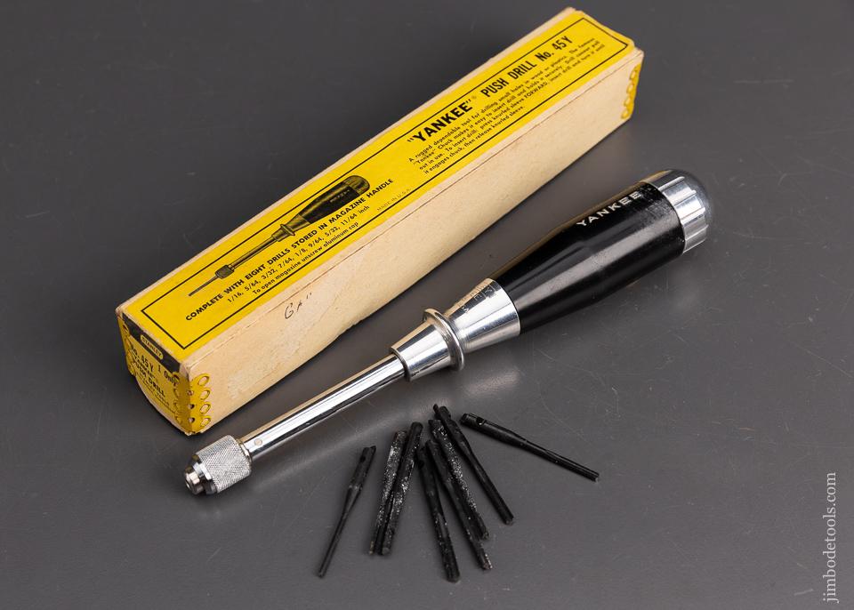 YANKEE No. 45Y Push Drill Mint in Box with all 8 Bits - 95510