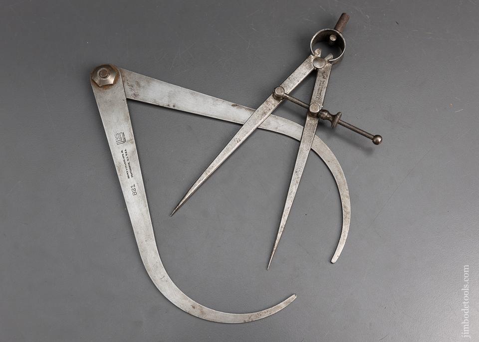 STARRETT 6 inch Dividers + 8 inch Calipers - 95514