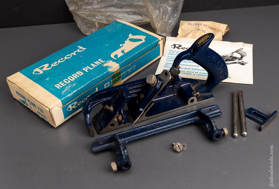 Mint in Box RECORD No. 078 Rabbet Plane - 95569