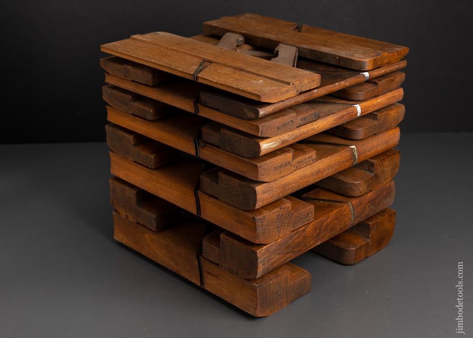 Set of 18 Hollow and Round Planes by G. COLLIER BRIXTON Skewed 55 Degree - 95581