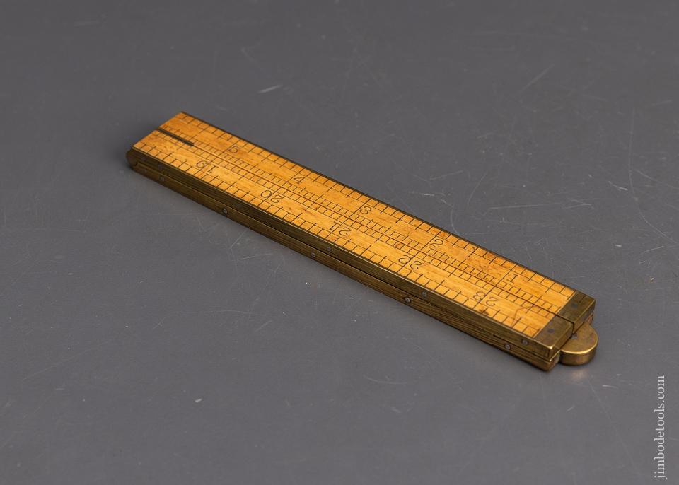 Fine STANLEY SWEETHEART No. 84 Brass Bound Boxwood Rule - 95609