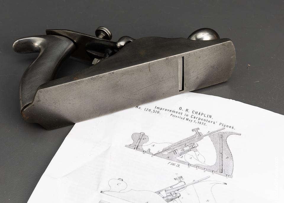 Wonderful CHAPLIN’S PATENT No. 3 Smooth Plane with Iron Handles - 95611