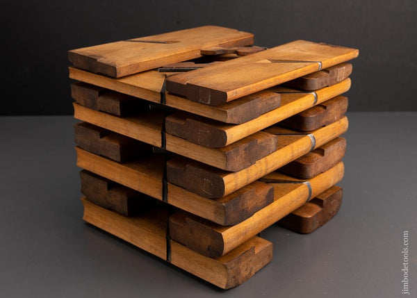 Crisp and Fine Set of Hollows and Rounds by C.W. HOLDER & CO. Bloomington IL 4 STAR MARK - 95632