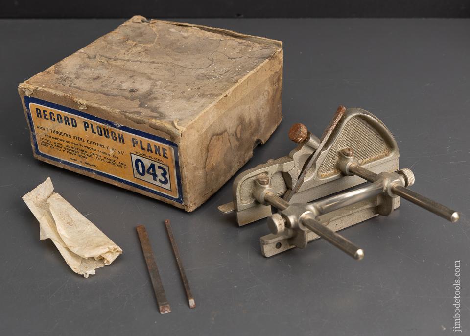 RECORD No. 043 Plow Plane  100% Complete in Box - 95656