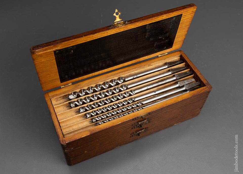 Complete Set of 13 RUSSELL JENNINGS Auger Bits in Original 3 Tiered Box - 95684