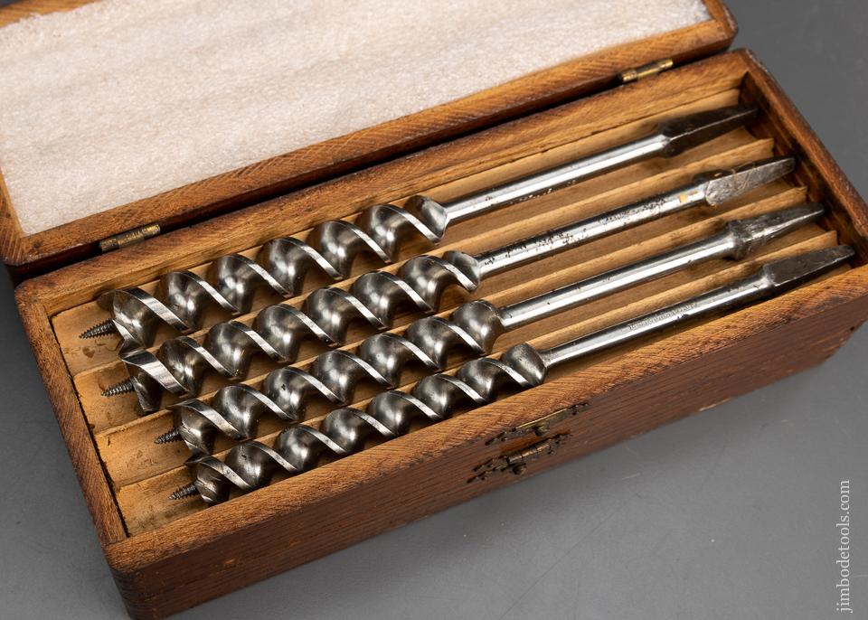 Complete Set of 13 RUSSELL JENNINGS Auger Bits in Original 3 Tiered Box - 95684