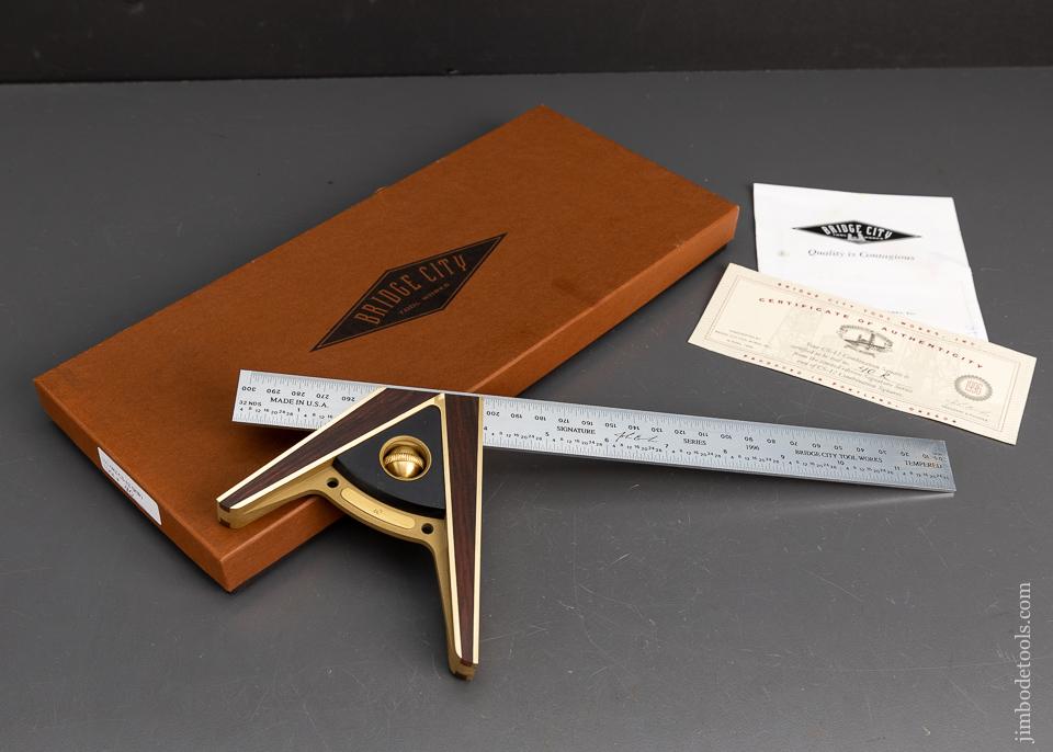 BRIDGE CITY TOOL WORKS CS-12 Rosewood 12 inch Combination Square Mint in Box - 95716