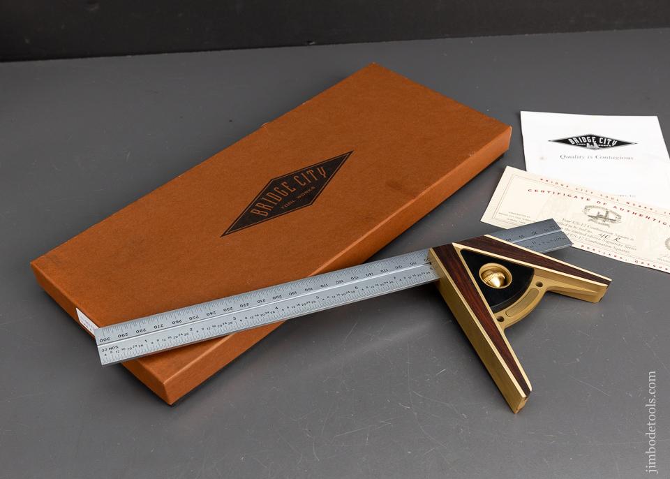 BRIDGE CITY TOOL WORKS CS-12 Rosewood 12 inch Combination Square Mint in Box - 95716