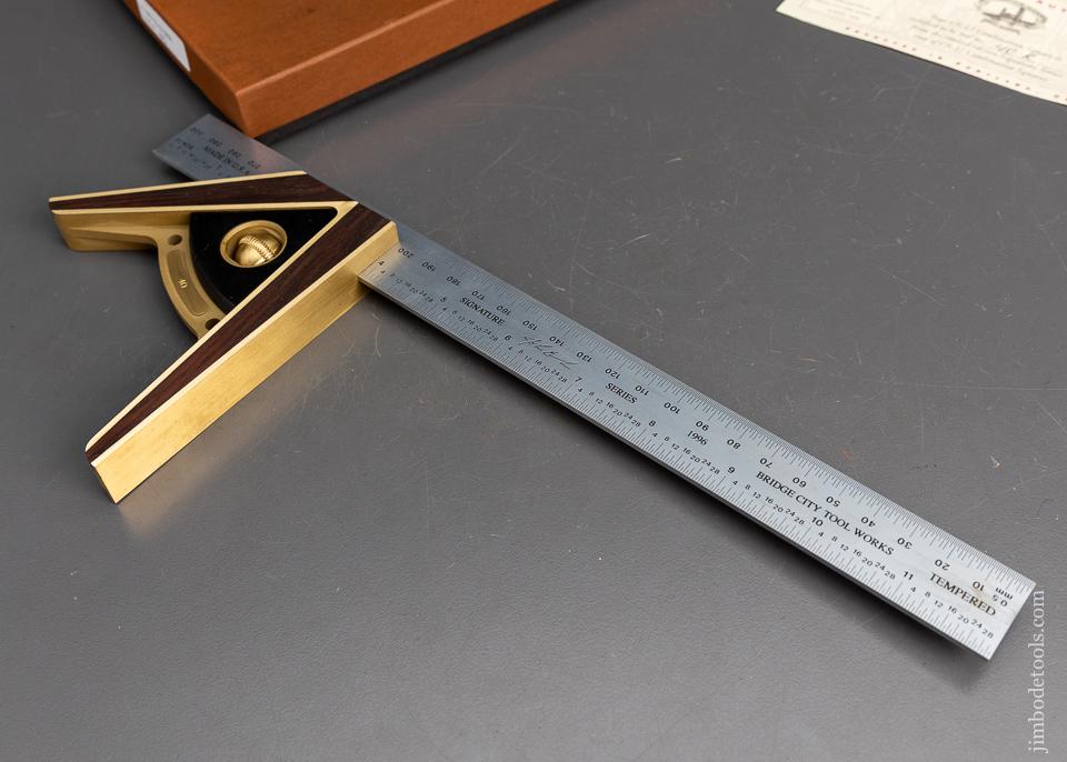 BRIDGE CITY TOOL WORKS CS-12 Rosewood 12 inch Combination Square Mint in Box - 95716