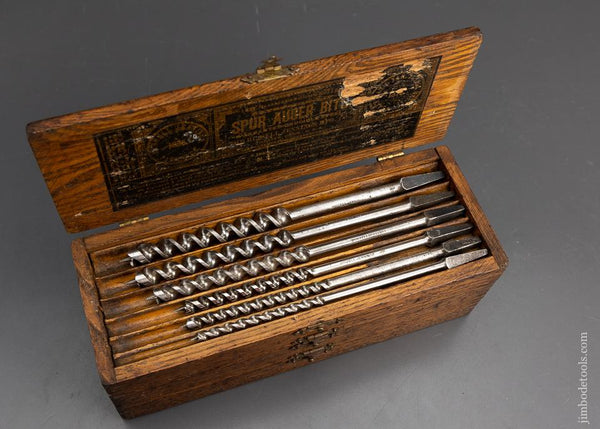 Complete Set of 13 RUSSELL JENNINGS Auger Bits in Original 3 Tiered Box - 95725