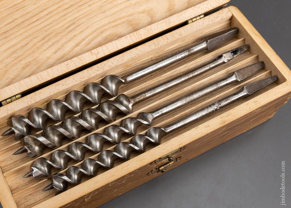 Complete Set of 13 RUSSELL JENNINGS Auger Bits in Original 3 Tiered Box - 95726