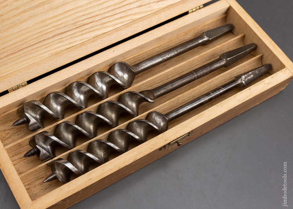 Complete Set of 13 RUSSELL JENNINGS Auger Bits in Original 3 Tiered Box - 95726