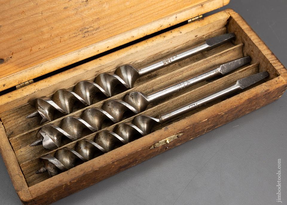 Complete Set of 13 RUSSELL JENNINGS Auger Bits in Original 3 Tiered Box - 95735