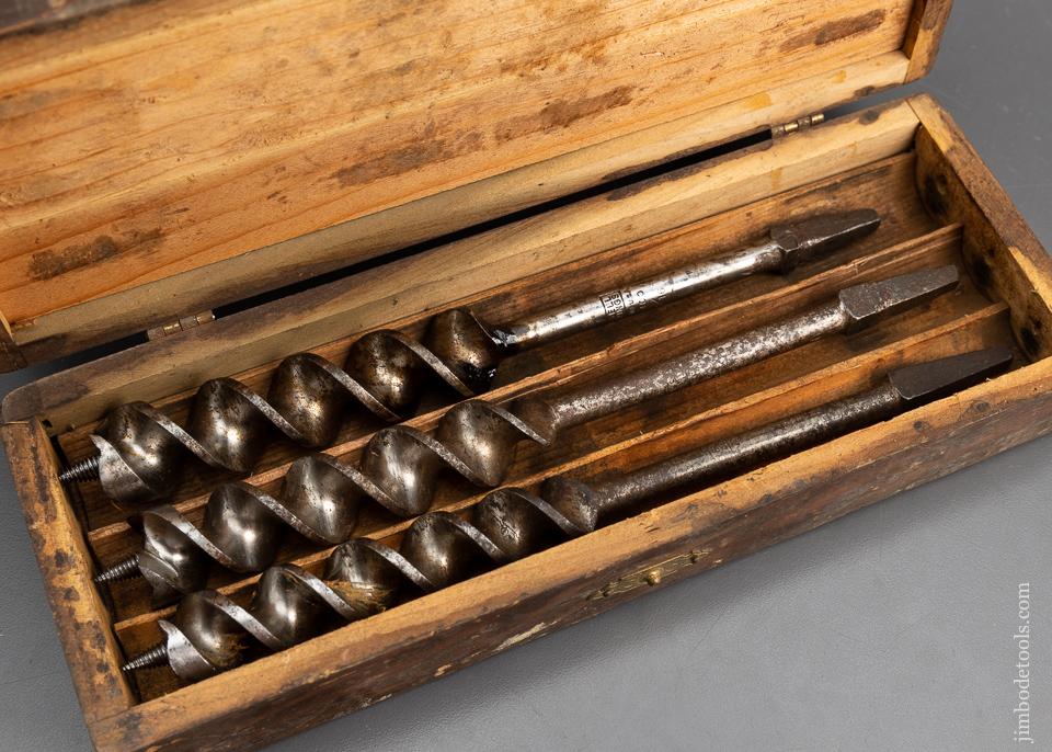 Complete Set of 13 RUSSELL JENNINGS Auger Bits in Original 3 Tiered Box - 95737