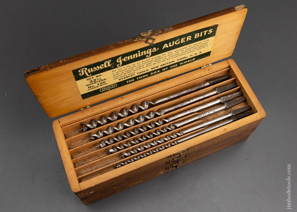 Complete Set of 13 RUSSELL JENNINGS Auger Bits in Original 3 Tiered Box - 95740
