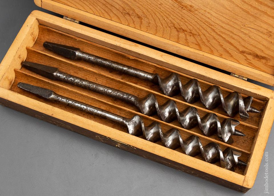 Complete Set of 13 RUSSELL JENNINGS Auger Bits in Original 3 Tiered Box - 95740