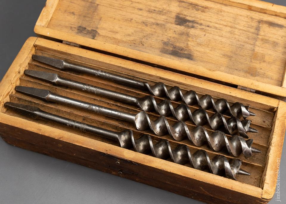 Complete Set of 13 RUSSELL JENNINGS Auger Bits in Original 3 Tiered Box - 95741