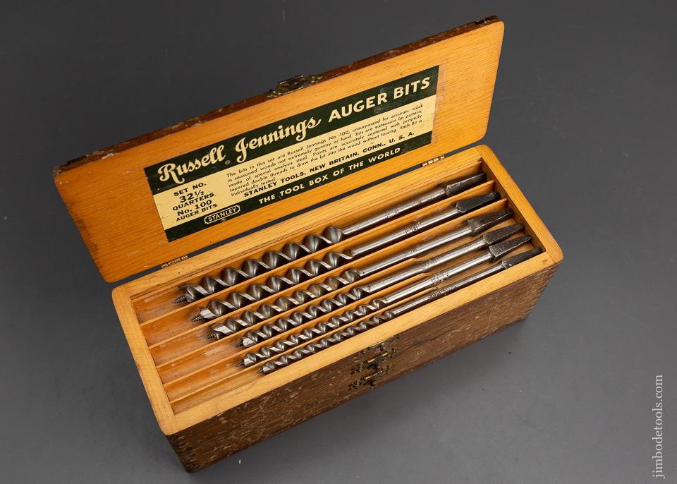 Complete Set of 13 RUSSELL JENNINGS Auger Bits in Original 3 Tiered Box - 95742