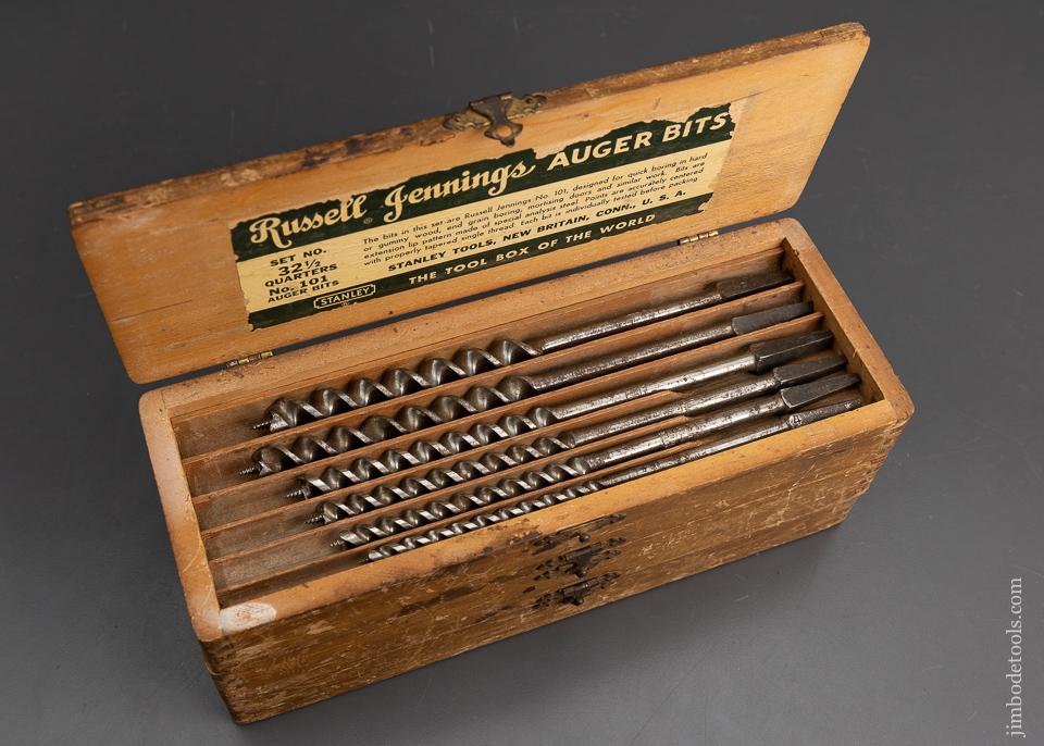 Complete Set of 13 RUSSELL JENNINGS Auger Bits in Original 3 Tiered Box - 95743