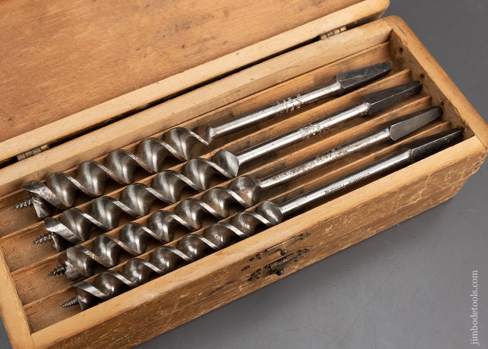 Complete Set of 13 RUSSELL JENNINGS Auger Bits in Original 3 Tiered Box - 95743
