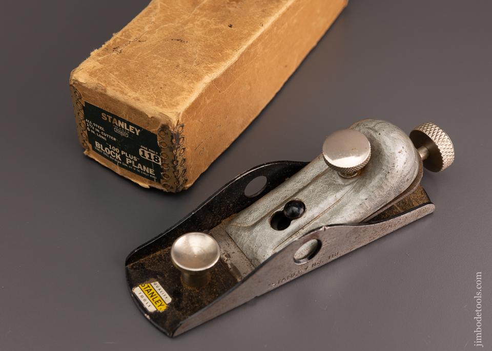 STANLEY No. 118 Low Angle Block Plane Near Mint in Box - 95752