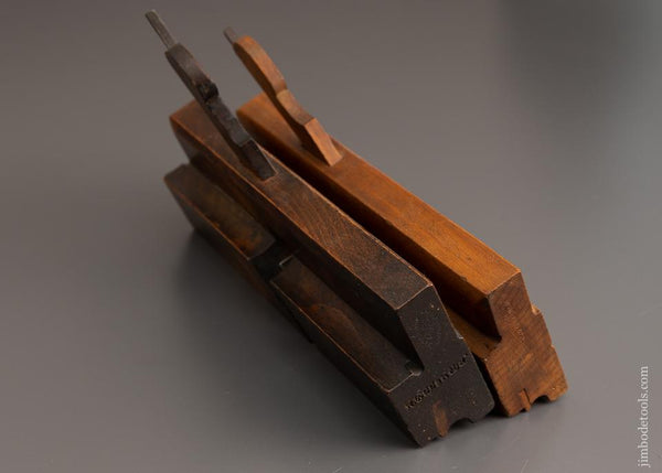 Fine Pair of Side Bead Moulding Planes 5/8 and 1/2 PRESTON & A. HOWLAND - 95788
